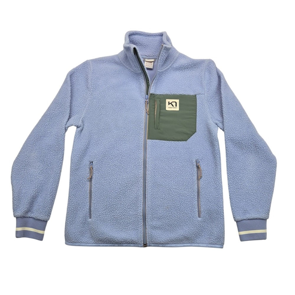 Kari Traa Rothe Midlayer Fleece Jacket Blue Small Full Zip Pile Outdoor Layer
